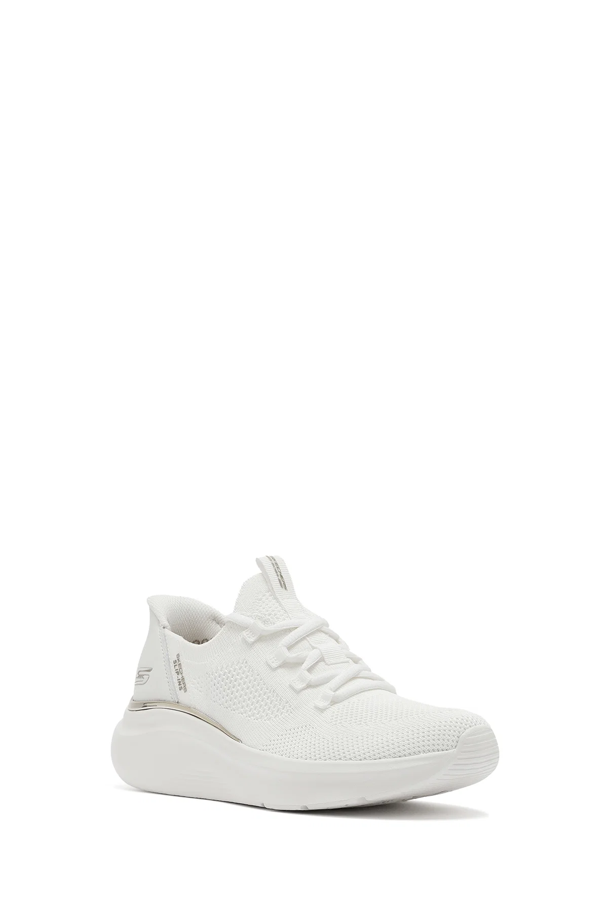 Skechers Kadın Beyaz Bobs B Love - True Delight Bağcıklı Kalın Tabanlı Kumaş Sneaker - Image 6