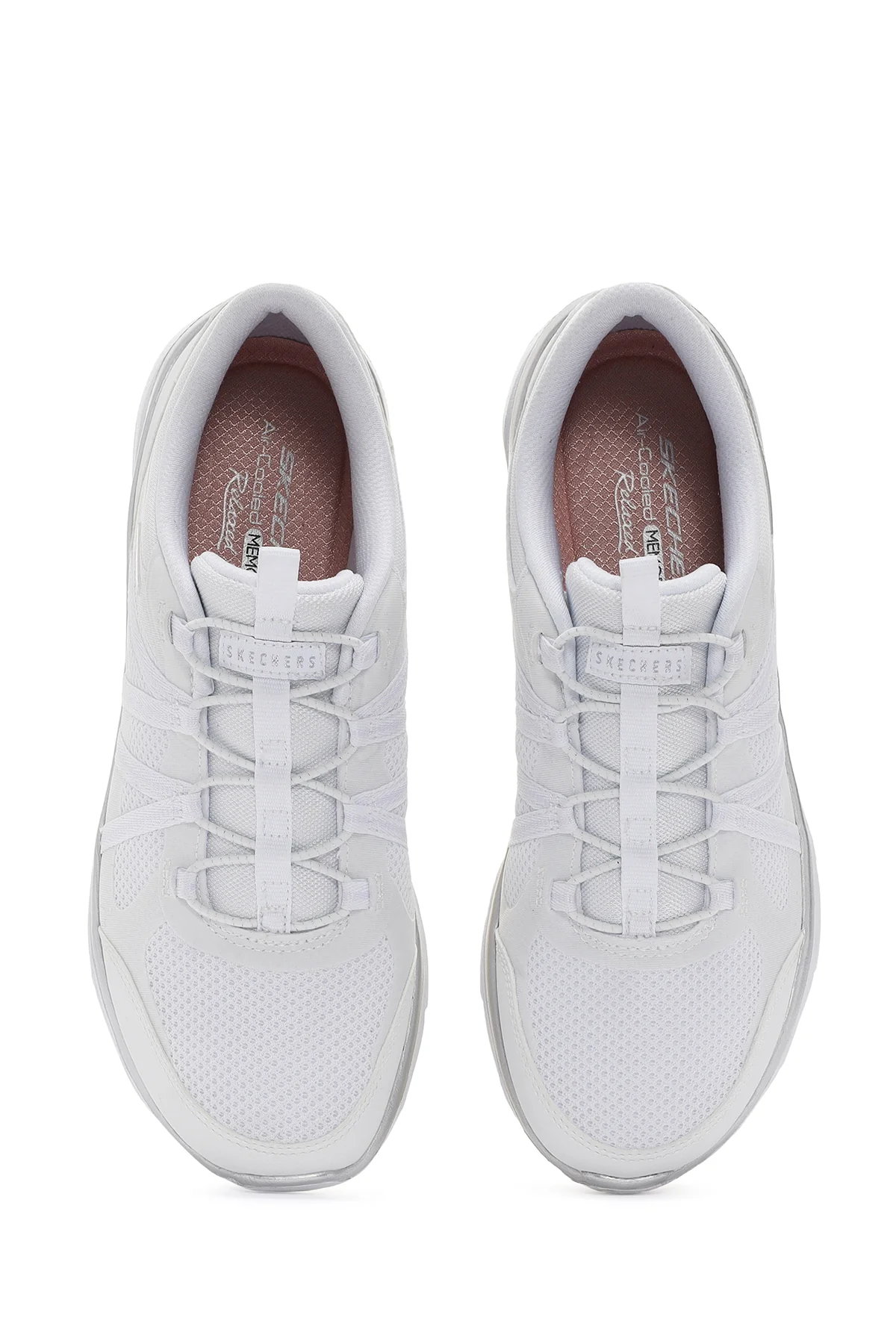 Skechers Kadın Beyaz D'lux Comfort - Surreal Kumaş Sneaker - Image 7