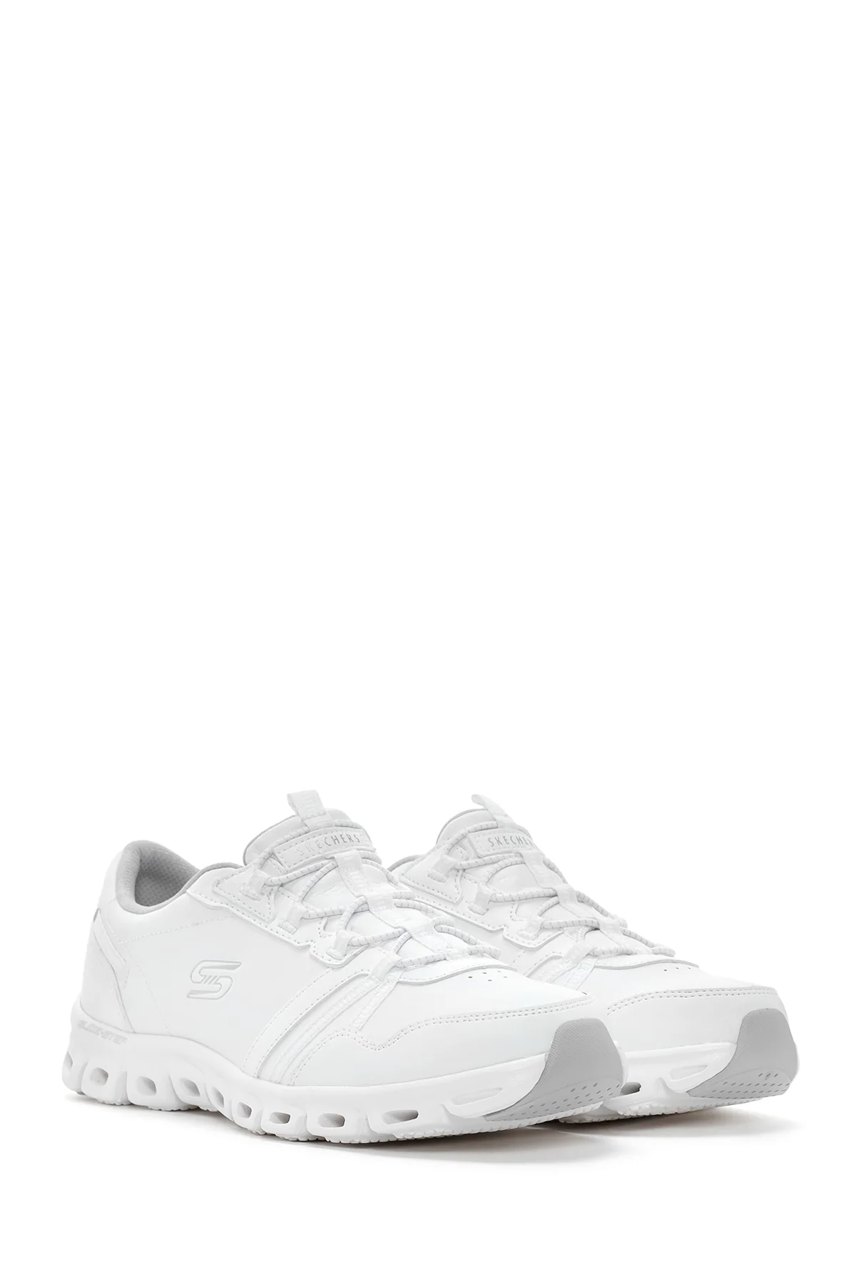 Skechers Kadın Beyaz Glide-Step - Upbeat Pace Sneaker - Image 3