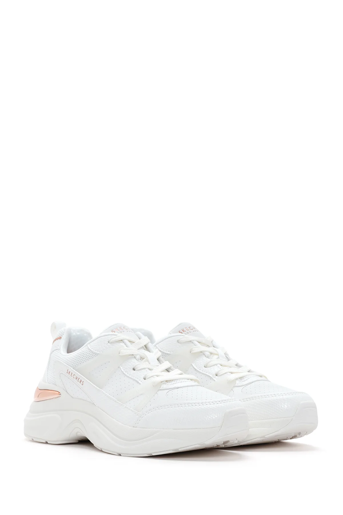 Skechers Kadın Beyaz Hazel - Faye Kalın Tabanlı Sneaker - Image 3
