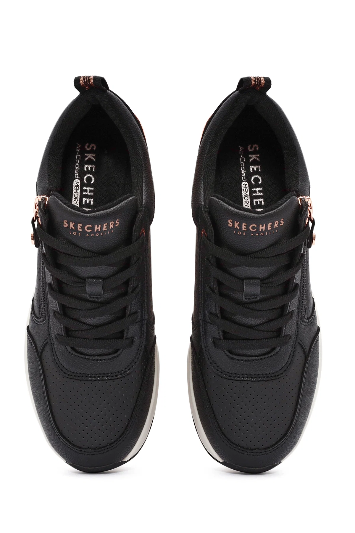 Skechers Kadın Siyah Billion Bağcıklı Fermuar Detaylı Deri Sneaker - Image 7