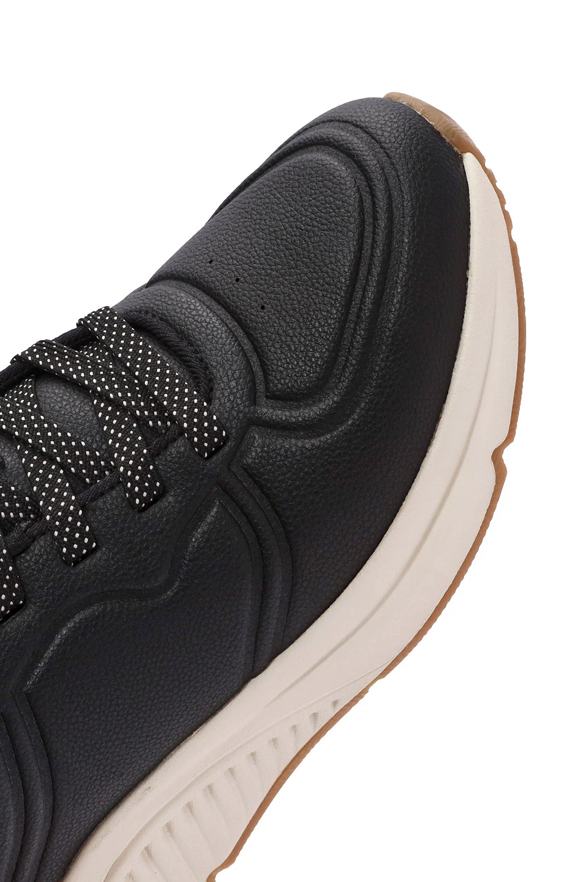 Skechers Kadın Siyah Bobs Arch Bağcıklı Kalın Tabanlı Deri Sneaker - Image 10