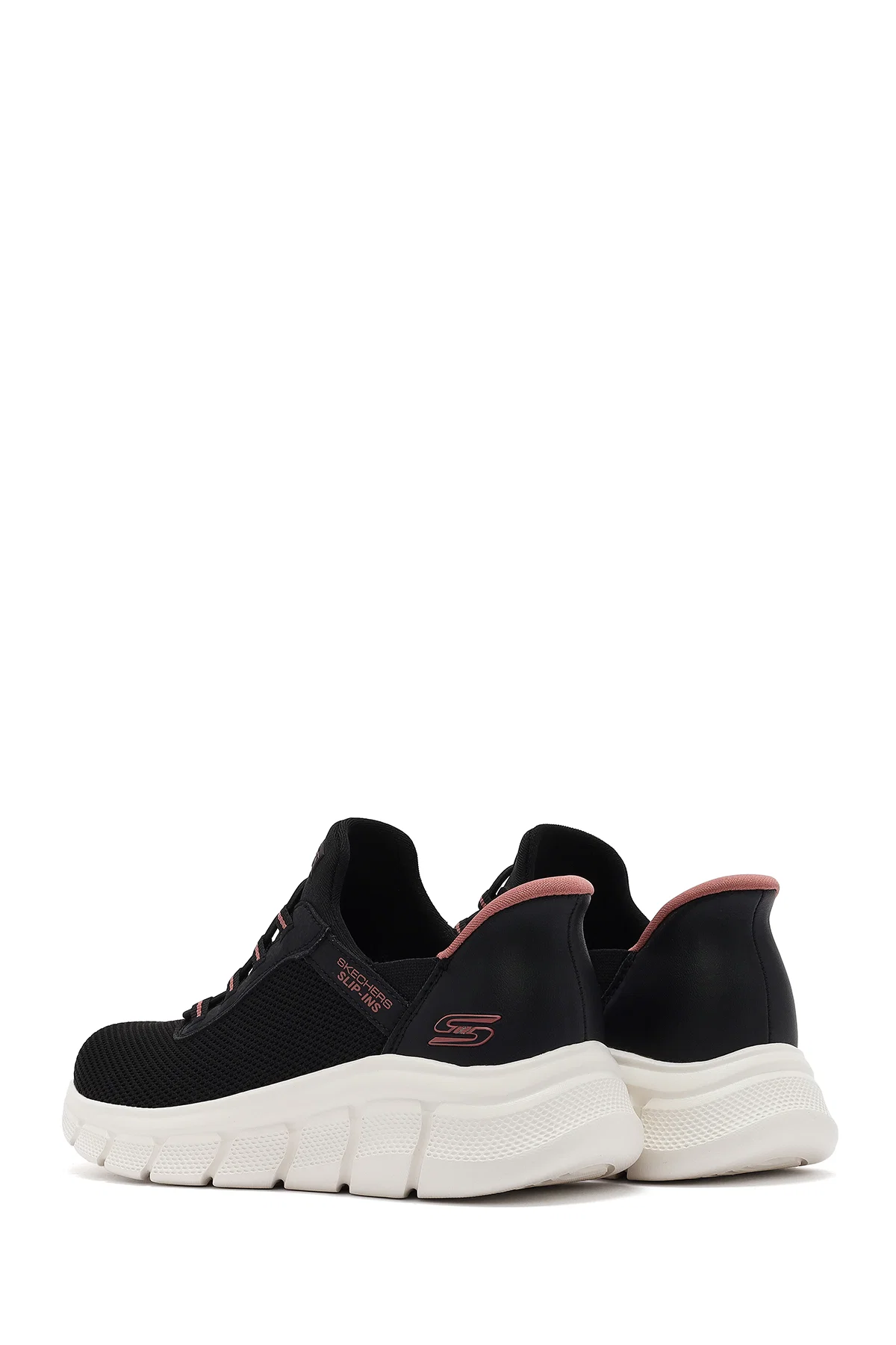 Skechers Kadın Siyah Bobs B Flex - Fan Fav Kalın Tabanlı Kumaş Sneaker - Image 5
