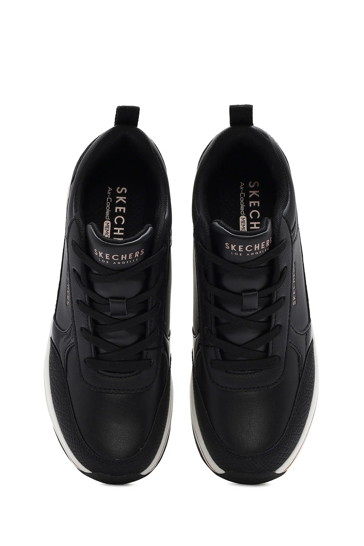 Skechers Kadın Siyah Fine Shine Kalın Tabanlı Sneaker - Image 7