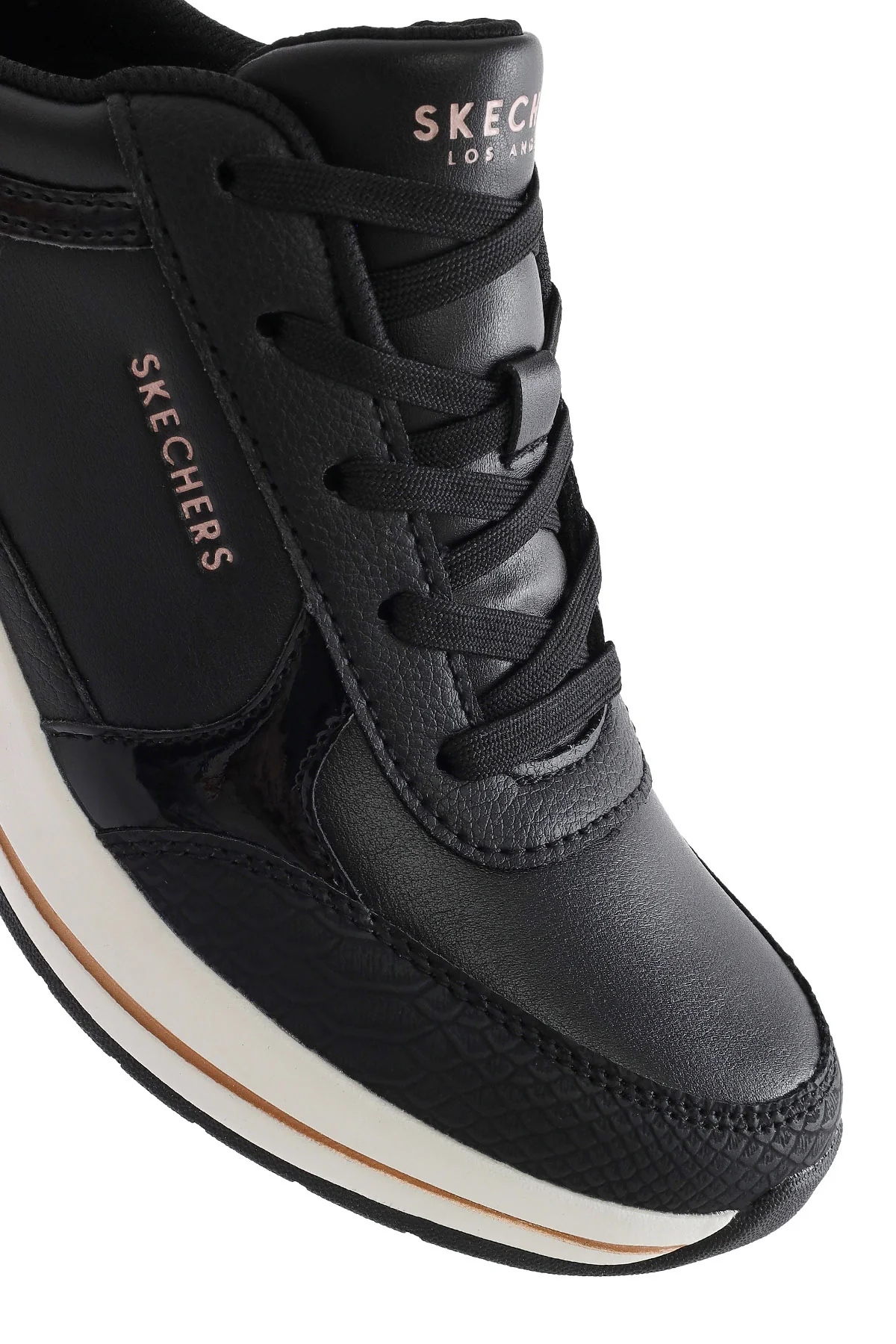 Skechers Kadın Siyah Fine Shine Kalın Tabanlı Sneaker - Image 9