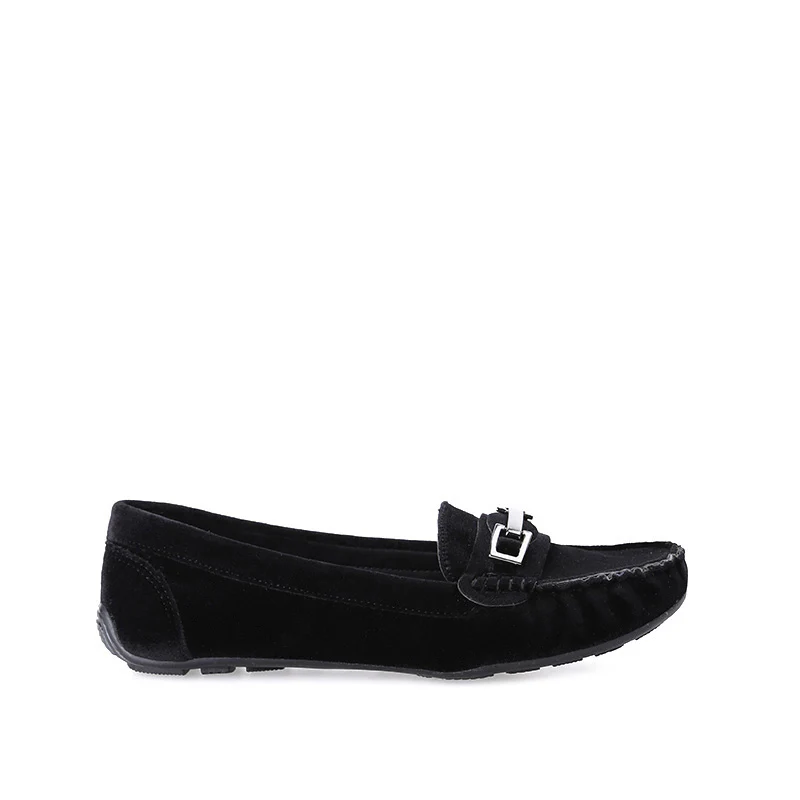 Tokalı Kadın Süet Loafer - Image 2
