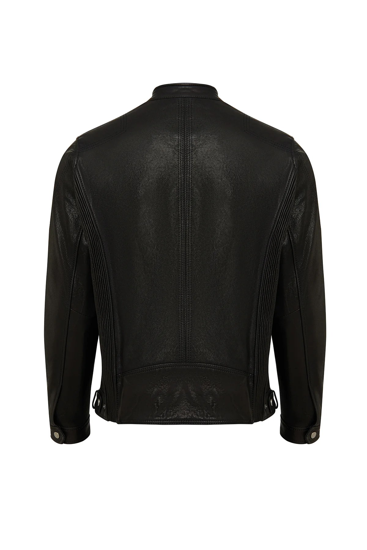 Towns Erkek Siyah Slim-Fit Kısa Deri Ceket - Image 4