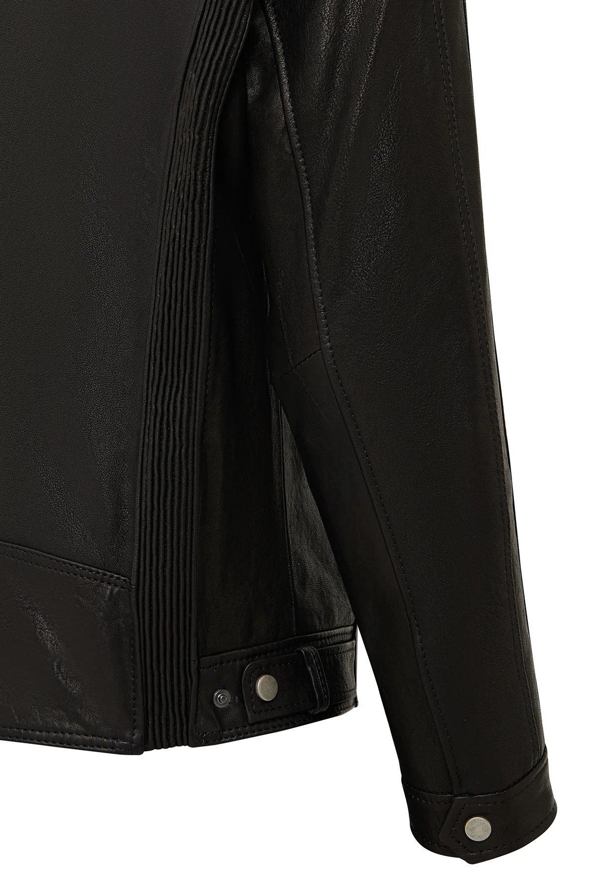 Towns Erkek Siyah Slim-Fit Kısa Deri Ceket - Image 8