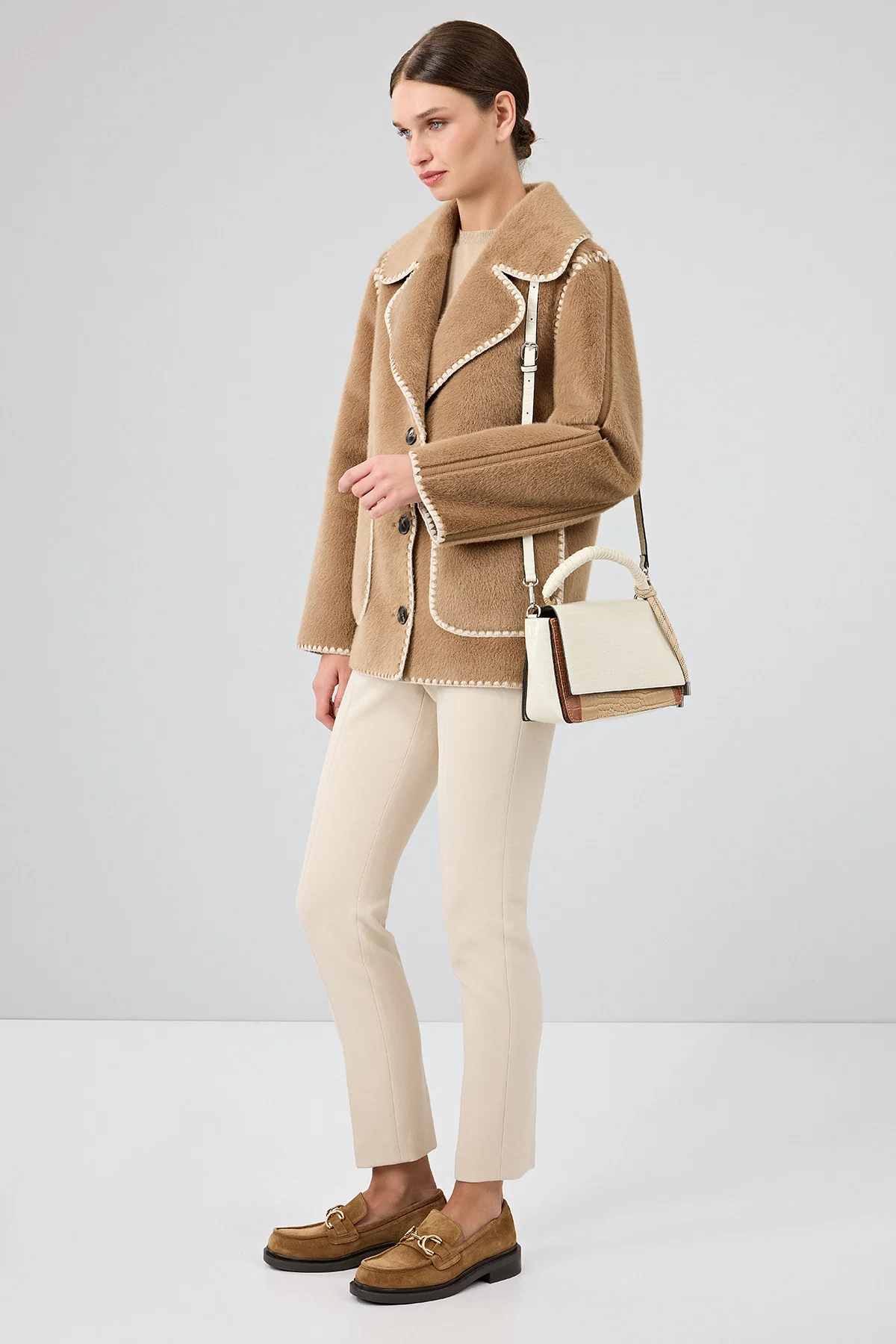 Vald'isere Kadın Camel Teddy Mont - Image 8