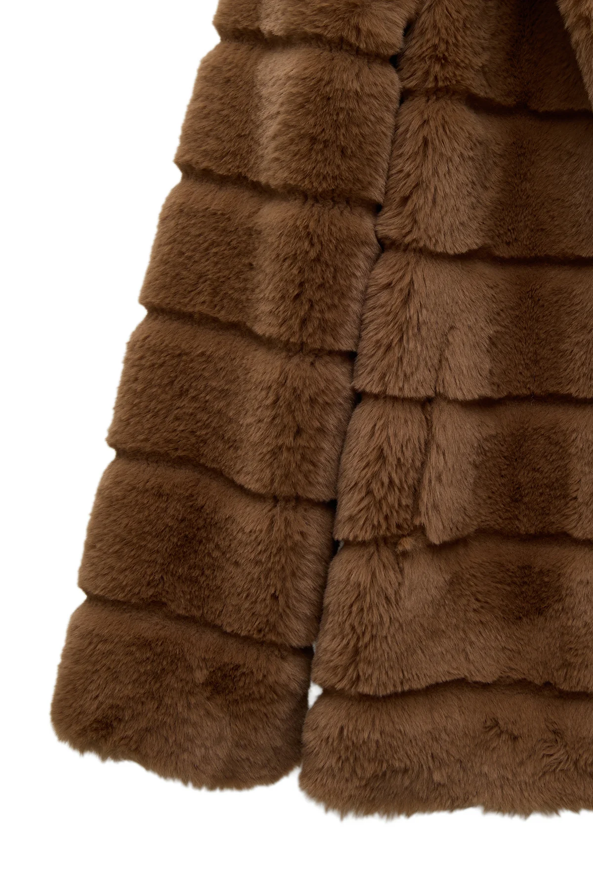Vienna Kadın Hardal Kapüşonlu Teddy Mont - Image 7