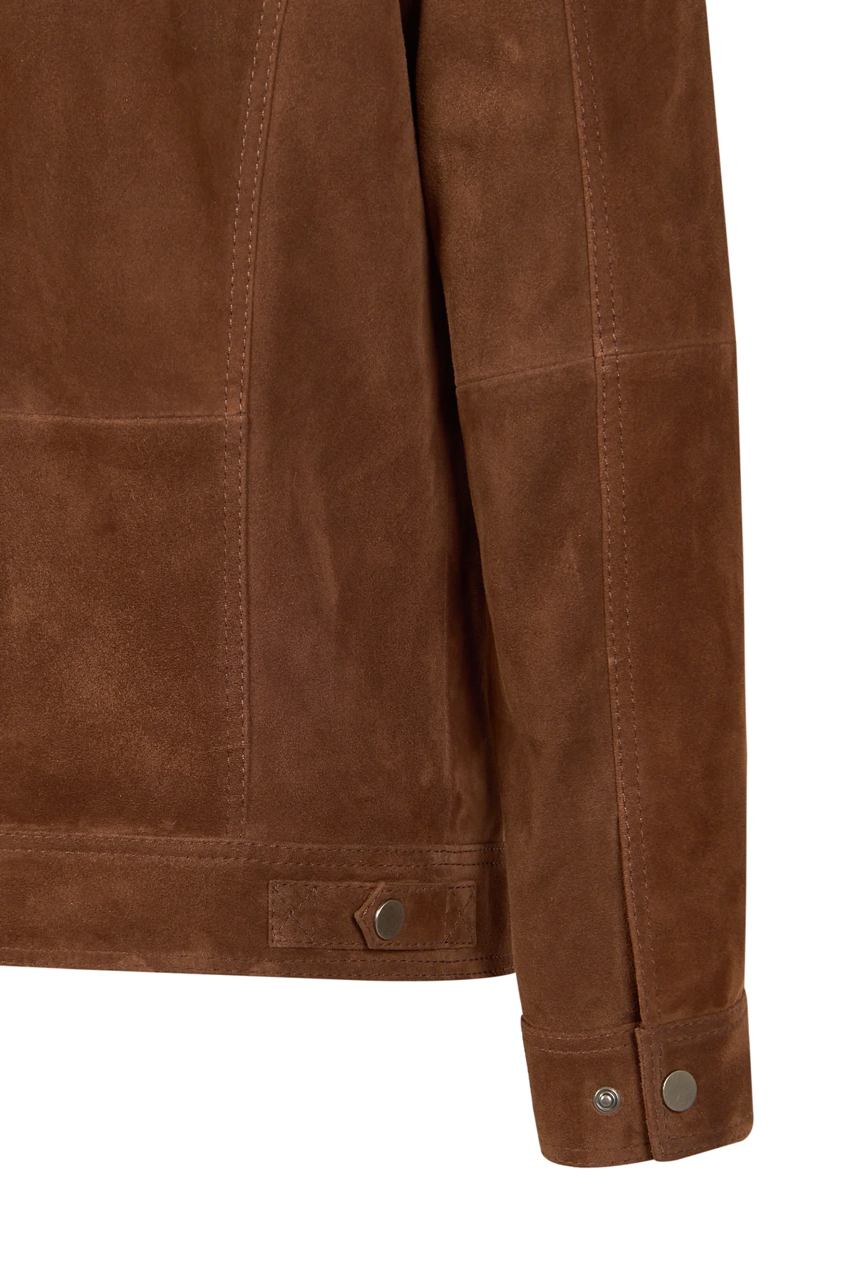 Wade Erkek Kahverengi Slim-Fit Süet Deri Ceket - Image 10
