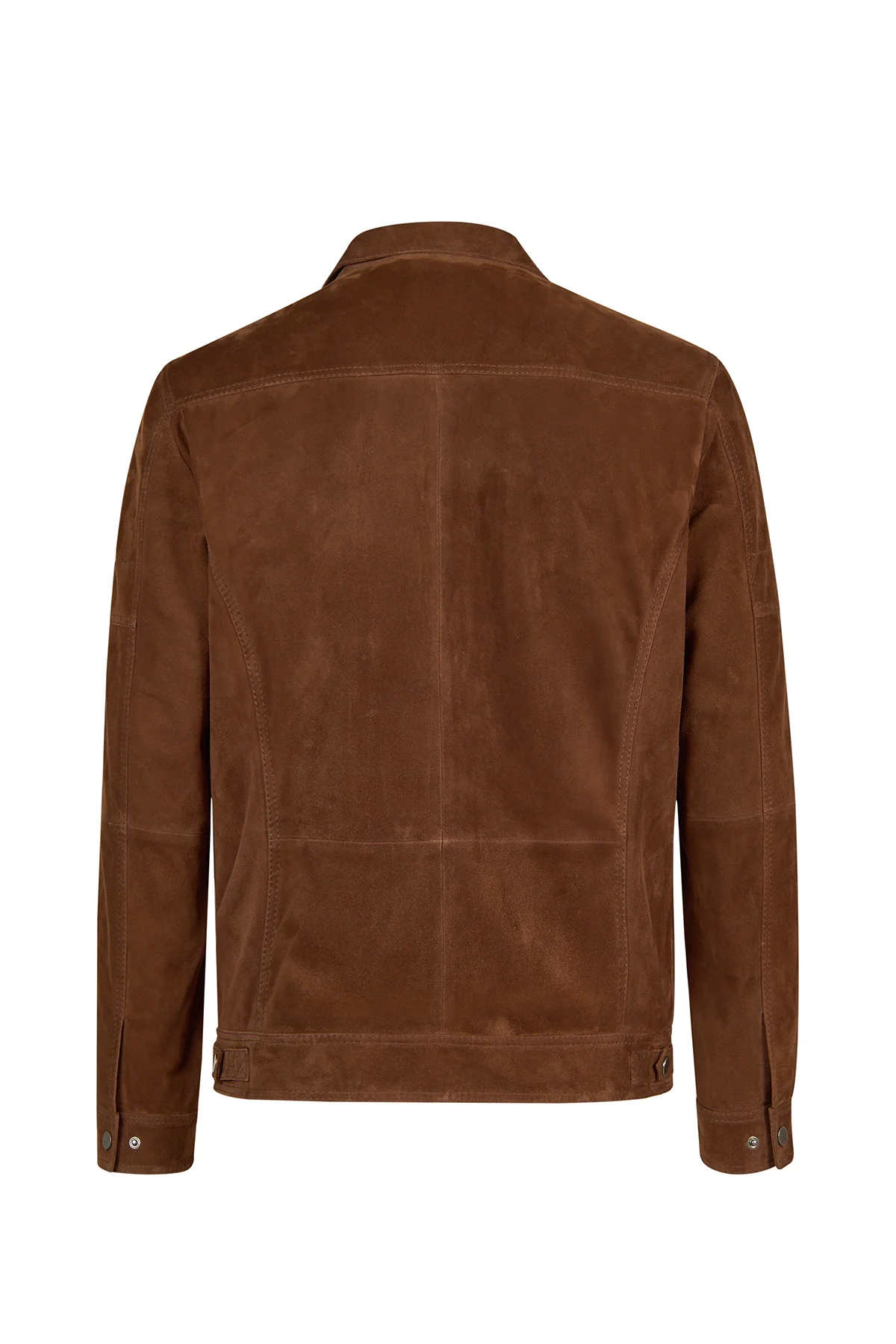 Wade Erkek Kahverengi Slim-Fit Süet Deri Ceket - Image 2