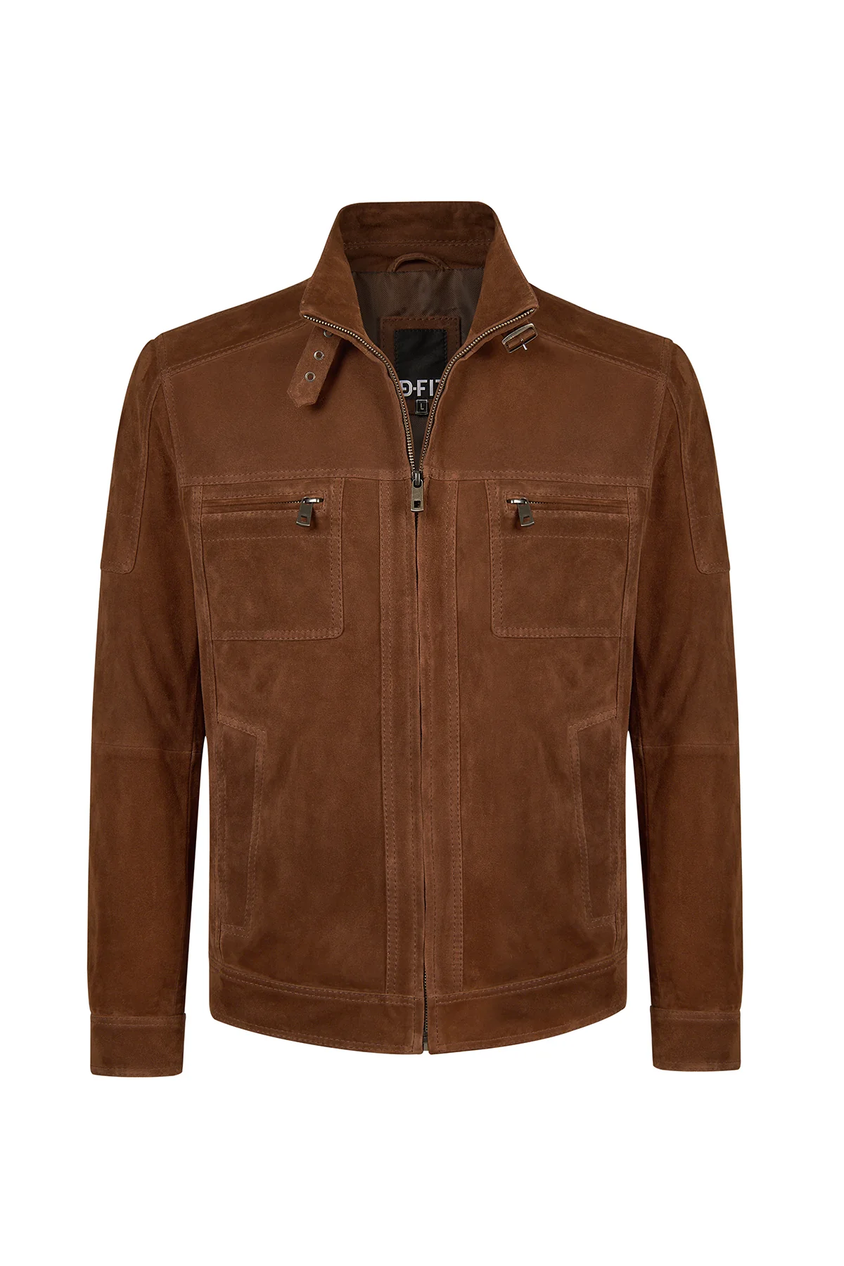 Wade Erkek Kahverengi Slim-Fit Süet Deri Ceket - Image 3