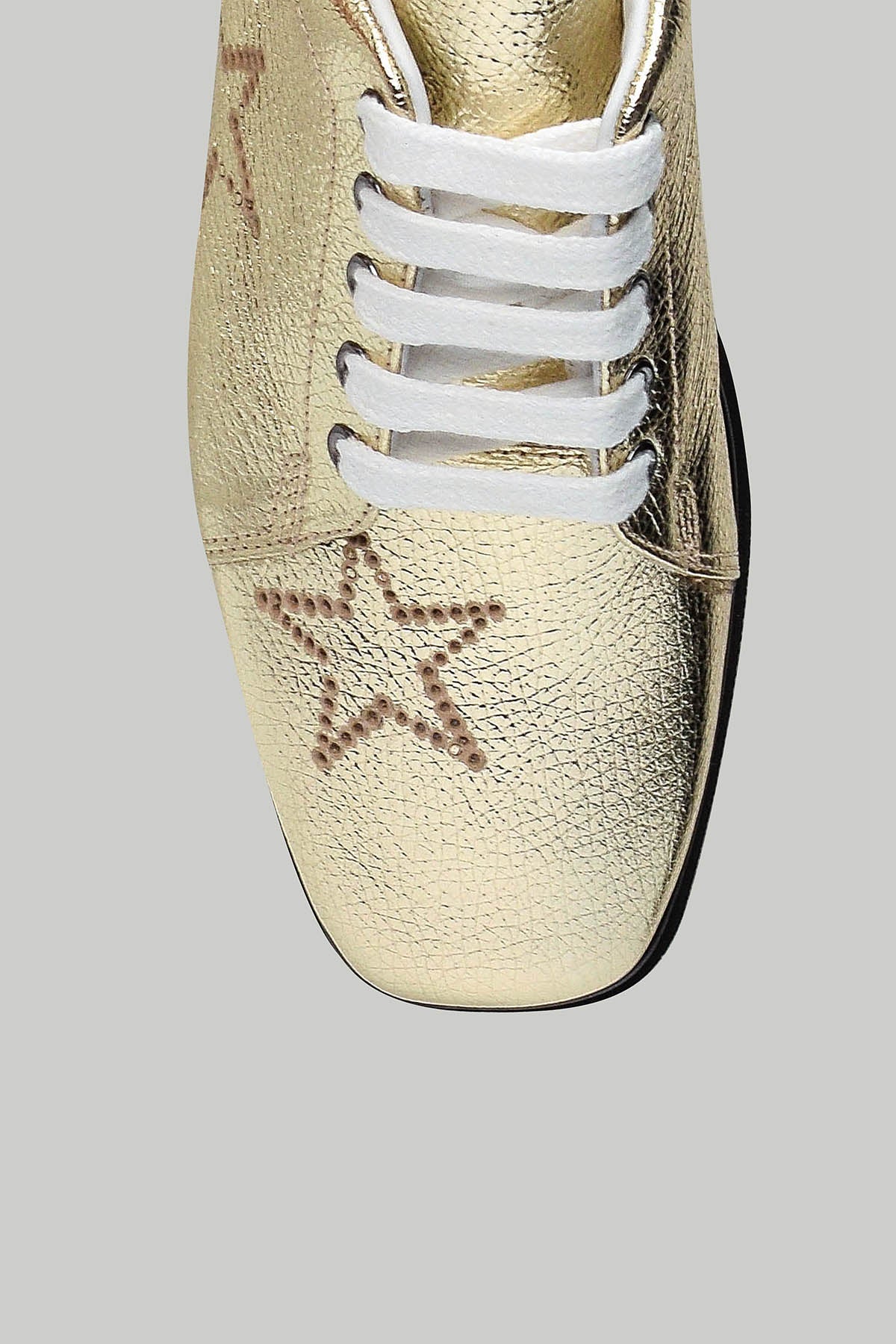 Yüksek Tabanlı Kadın Deri Sneaker - Image 5